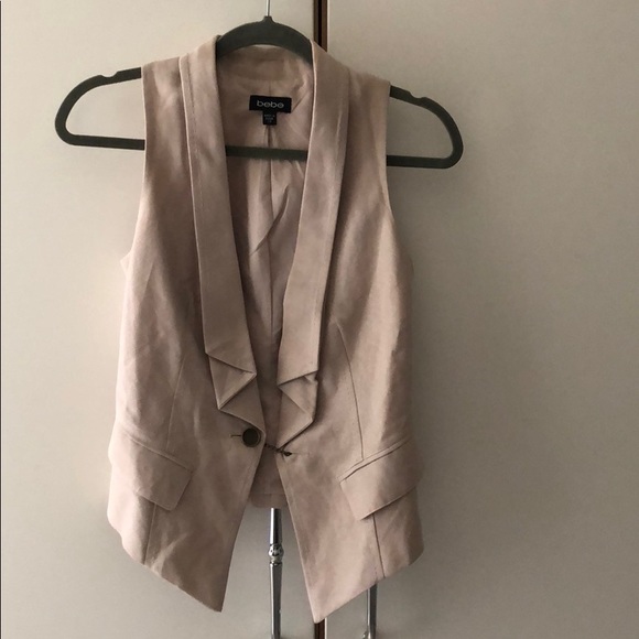bebe Jackets & Blazers - Bebe cream linen business style vest